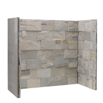 Gallery Staggered Dove Grey Stone Stove & Fireplace Chamber