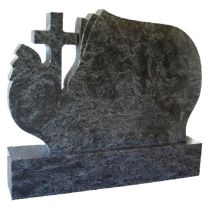 Flame 16 Tulip Cross Headstone + Base