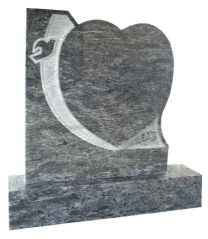 Flame 19 Dove + Rose Heart Headstone + Base