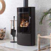 Arada Lagom Eco Design Wood Burning Stove - Black Steel