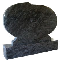 Flame 25 Contemporary Oval Headstone + Base
