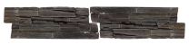 Black Slate Heavy Stone Cladding Panel System Interior Exterior 1m2