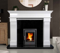 The Bordeaux Marble Fireplace Surround Polished Polar White