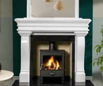 The Carlingford Marble Fireplace Surround Polished Polar White