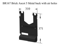 BR167 Brick Ascot 5 Metal back with air holes