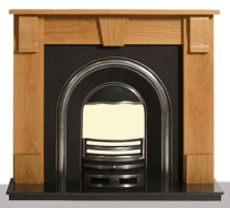 The Brooklyn Solid Oak Wooden Fireplace