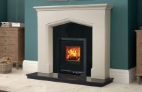 Henley Cedarwood 400 4.3kW Wood Burning Cassette Stove – Black Glass Frame