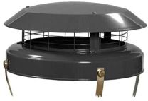 High Top Chimney Cowl Bird Guard Black