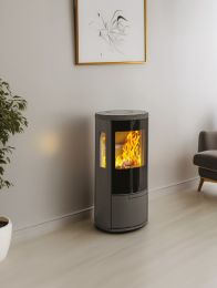 Henley Elipse G5 Log Store 7.3kw ECO Wood Burning Stove - White