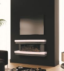 Evonic Ellipse Wall Mounted Electric Fireplace Suite