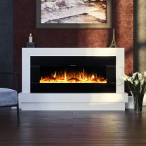 Ezee Glow Zara Black Electric Fire Suite