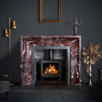 54" Gatsby Marble Fireplace - Crimson Sky