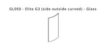 GL050 - Elite G3 (side outside curved) - Glass