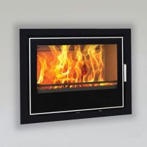 Henley Athens 700 12kW Wood Burning Cassette Stove  – Black Glass Frame 