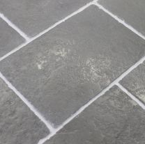 Antique Grey Limestone Flagstone Tiles Hand Cut Edges Stone Flooring