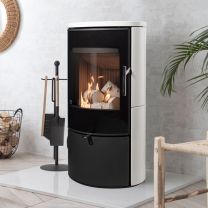 Arada Lagom Eco Design Wood Burning Stove - White Ceramic
