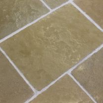 Antique Olive Sand Limestone Flagstone Tiles Hand Cut Edges Stone Flooring