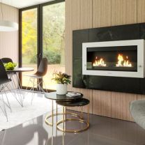 Henley Oslo 900 Wall Mounted Bio Ethanol Cassette Stove - Black Frame