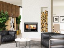 Henley Portimao 900 ECO Double Sided Tunnel Wood Burning Cassette Stove