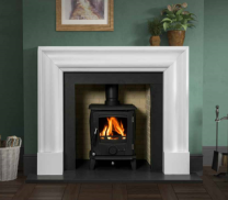 The Continental Fireplace Surround Polar White Marble