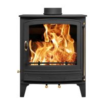 Mazona Wicklow Widescreen 5kW Multifuel Woodburning Stove, Freestanding, Eco Design Approved, Defra Approved