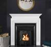 The Wallace Marble Fireplace Surround Polished Polar White 