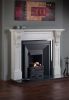 William IV White Carrara Honed Marble Fireplace